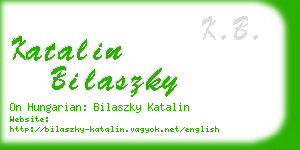 katalin bilaszky business card